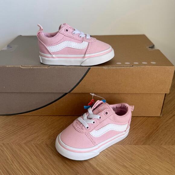 Vans Ward Pink/White Toddler Slip On Sneakers - SZ 4 C - Picture 4 of 11